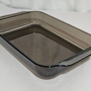 Pyrex Vision Dark Smokey Brown Baking Pan Rectangle #233-R Corning 3qt 13x9x2"